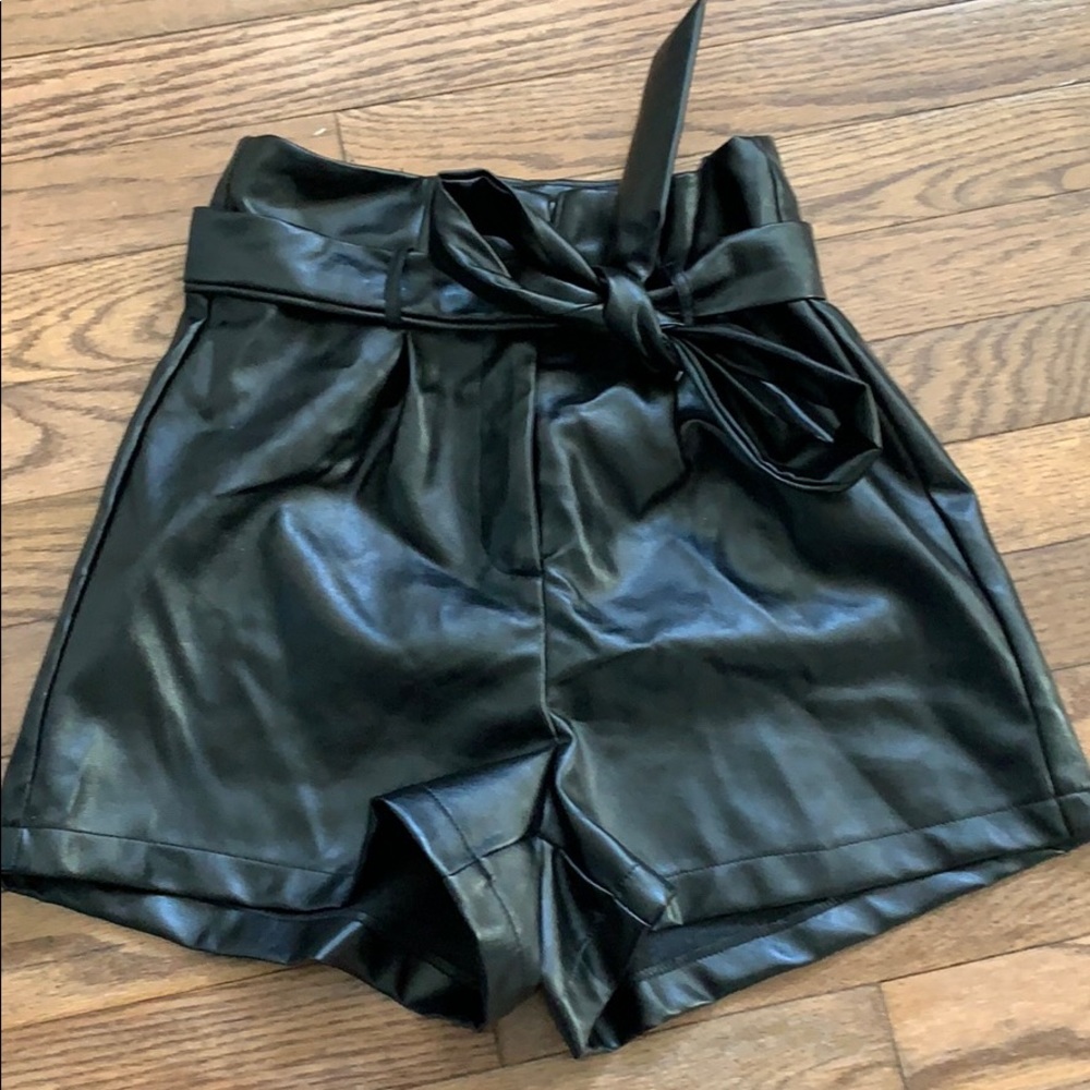 Cute leather shorts